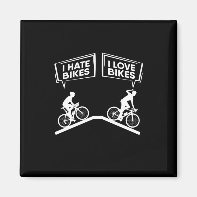 Cyclist I Kärlek Bikes Magnet (Framsidan)