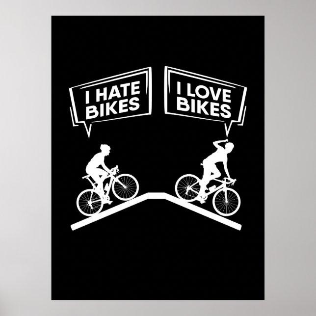 Cyclist I Kärlek Bikes Poster (Framsidan)