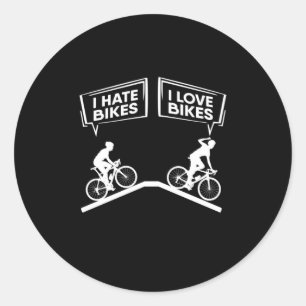 Cyclist I Kärlek Bikes Runt Klistermärke