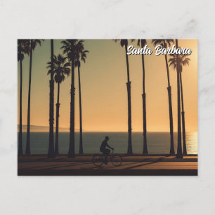 Cyclist i Santa Barbara California Vykort