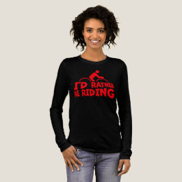 Cyclist I'd Rather Be Riding Red Action T Shirt