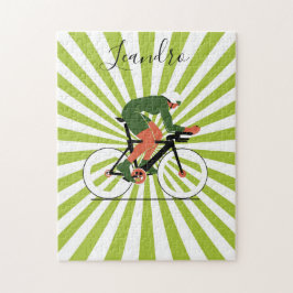 Cyclist Illustration Cycling Bike Riding Namn Pussel