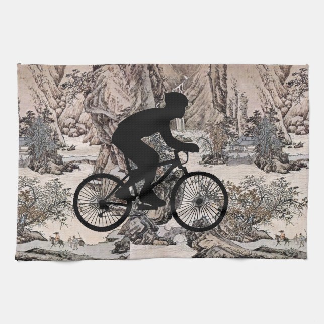 Cyclist Kitchen Towel Kökshandduk (Horisontell)