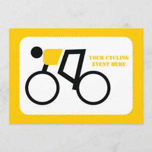 Cyclist kör sin cykelanpassningsbar inbjudningar
