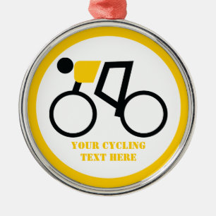 Cyclist kör sin cykelanpassningsbar julgransprydnad metall