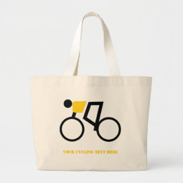 Cyclist kör sin cykelanpassningsbar jumbo tygkasse