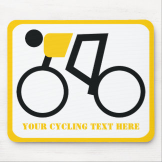 Cyclist kör sin cykelanpassningsbar musmatta
