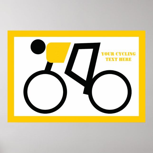 Cyclist kör sin cykelanpassningsbar poster (Framsidan)