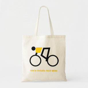 Cyclist kör sin cykelanpassningsbar tygkasse