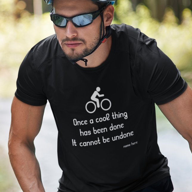 Cyclist, lustigt cycling Coola sak cykel Add namn T Shirt (Black Bicycle Tshirt Cool thing)