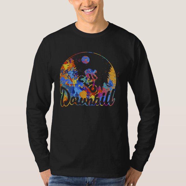 Cyclist Mountainbike Graphic  Colorful MTB T Shirt (Framsida)