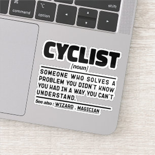 Cyclist Noun Funny Cycling Älskare Sarkastic ord Klistermärken