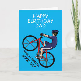 Cyclist Pun för Wheelie Bra Day Kort