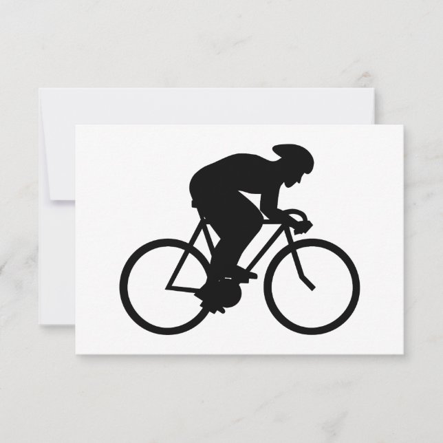 Cyclist Silhouette. OSA Kort (Framsida)