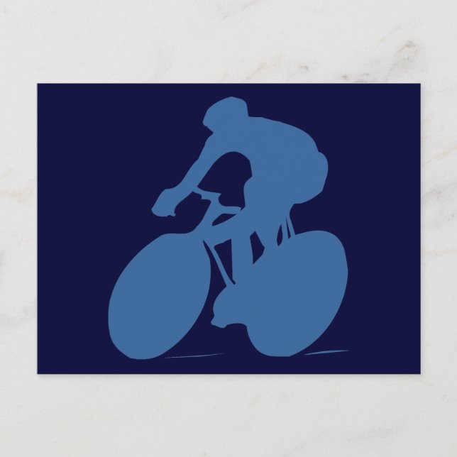 Cyclist Silhouette-vykort Vykort (Framsida)