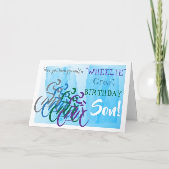 Cyclist Son Birthday Kort (Framsida)