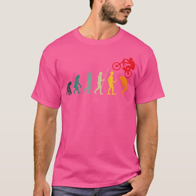 Cyclists Evolution Funny Bike Mtb Bmx T Shirt (Framsida)