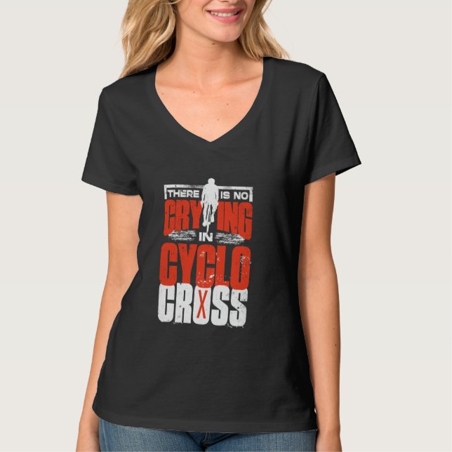 Cyclocross Bicycle Enthusiast Art T Shirt (Framsida)