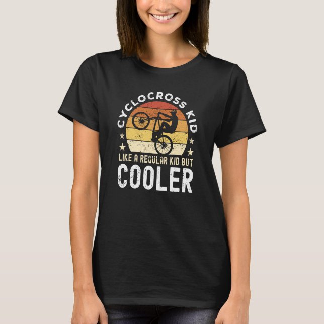 Cyclocross Kid Saying With Cyclocross Bike T Shirt (Framsida)
