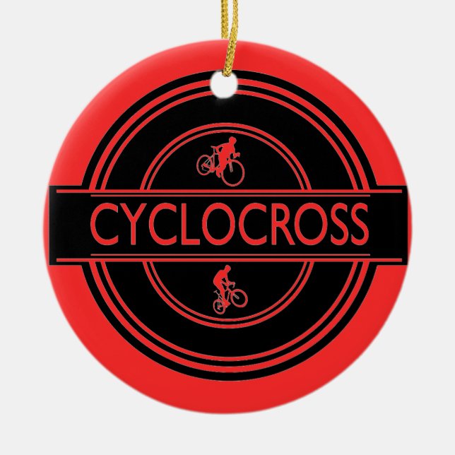 Cyclocross prydnad julgransprydnad keramik (Framsidan)