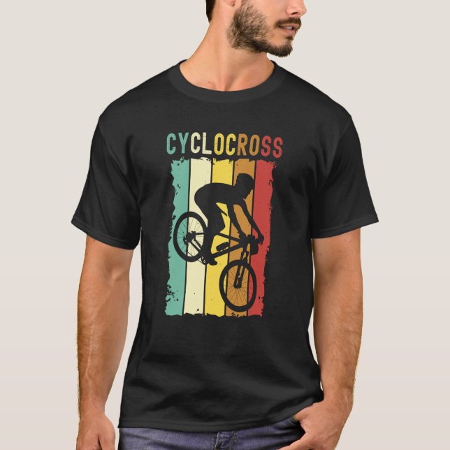 Cyclocross With Cyclocross Bicycle T Shirt (Framsida)