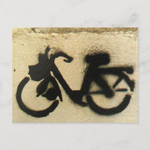 cyclomoteur graffiti vykort