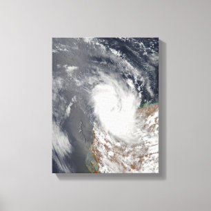 Cyclone Dominic av kusten av westerna Austra Canvastryck