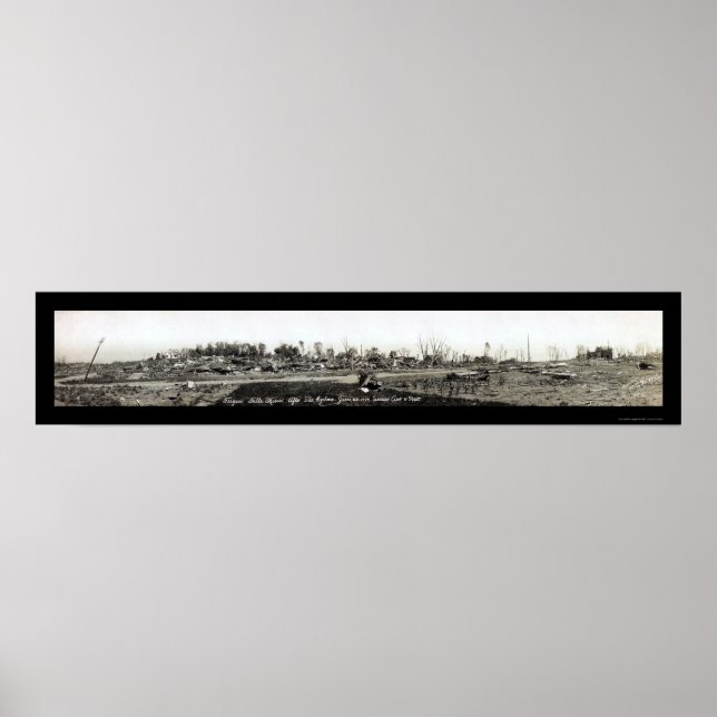Cyclone Fergus Falls Photo 1919 Poster (Framsidan)