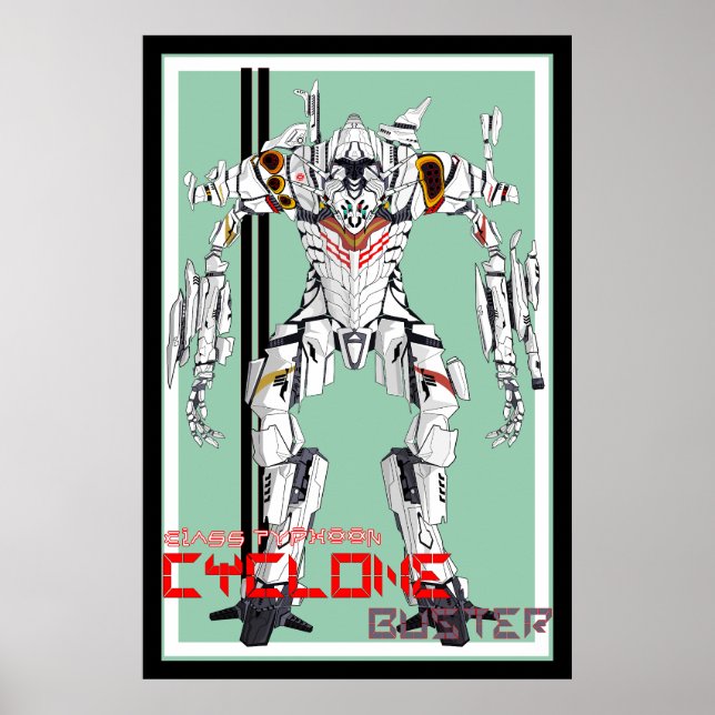 Cyclone Mecha Robot Poster (Framsidan)
