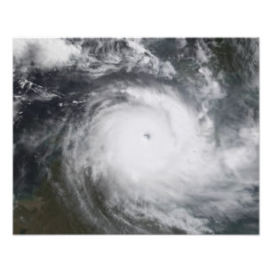 Cyclone Monica i det South Pacific hav Fototryck