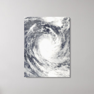 Cyclone Rene över det South Pacific hav Canvastryck