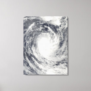 Cyclone Rene över det South Pacific hav Canvastryck