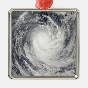 Cyclone Rene över det South Pacific hav Julgransprydnad Metall