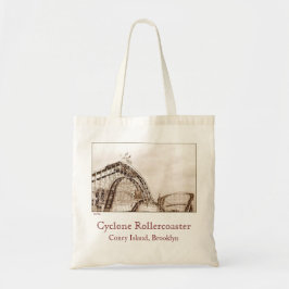 Cyclone Rollercoaster Budget Canvas Tote Tygkasse