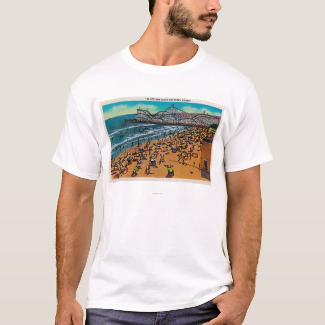 Cycloneracer- och strandfolkmassorna, Long Beach Tee (Framsida)