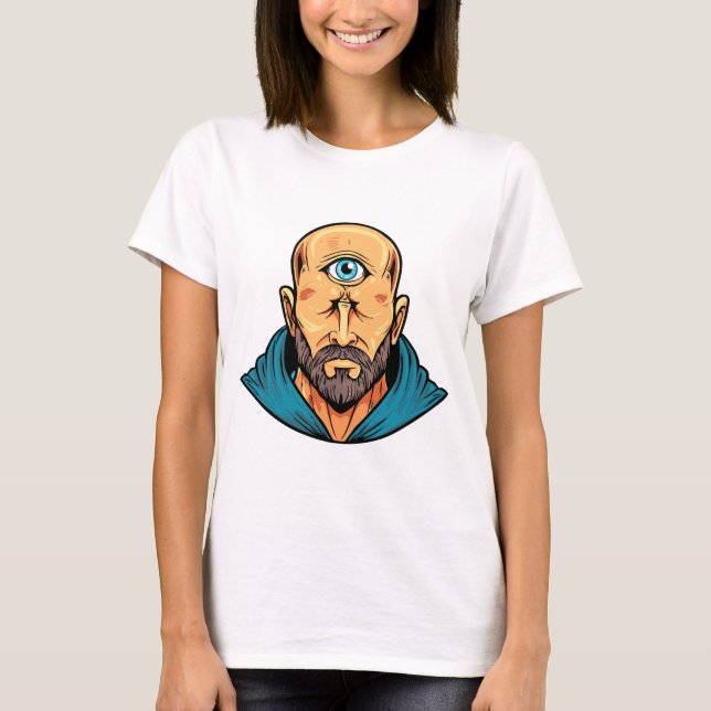 Cyclop monster varelse enögd jätte t shirt (Framsida)