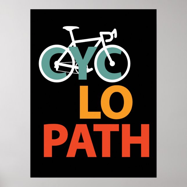 Cyclopath Bicycle Funny Cycling Poster (Framsidan)