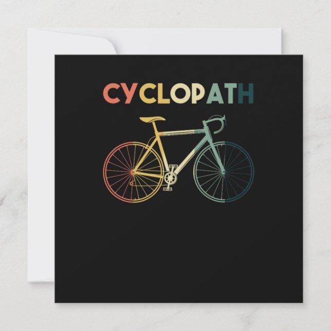 Cyclopath Cyclist Bike Cycling Mountain Bike Gift Inbjudningar (Framsida)