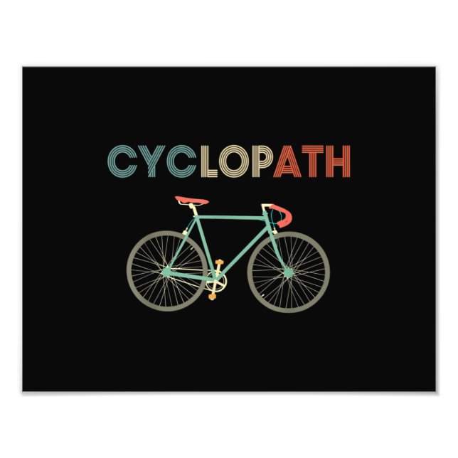 Cyclopath Funny Bicycle Cyclist Humor Fototryck (Framsidan)
