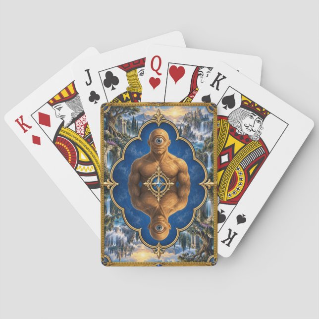 Cyclops, gotisk fantasimonster casinokort (Baksidan)