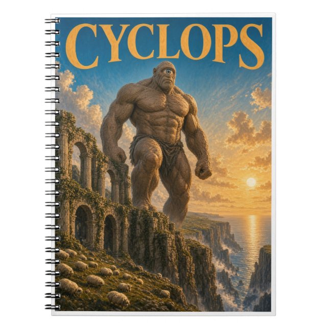 Cyclops, gotisk fantasymonster anteckningsbok (Framsidan)