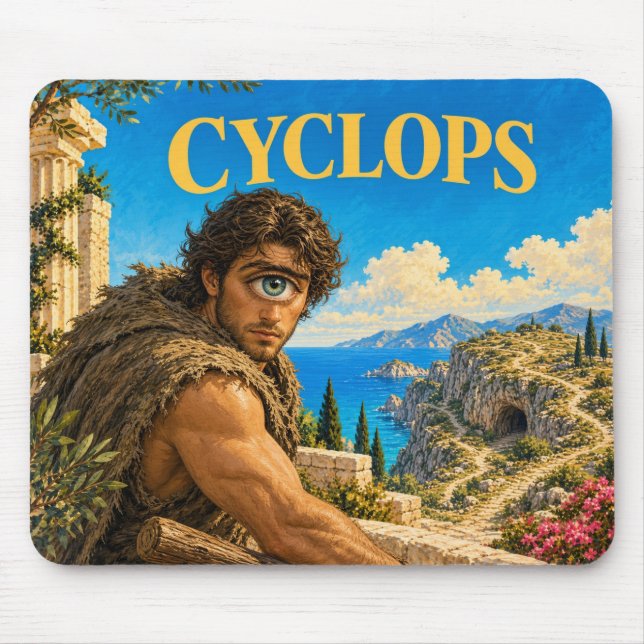 Cyclops, gotisk fantasymonster musmatta (Framsidan)