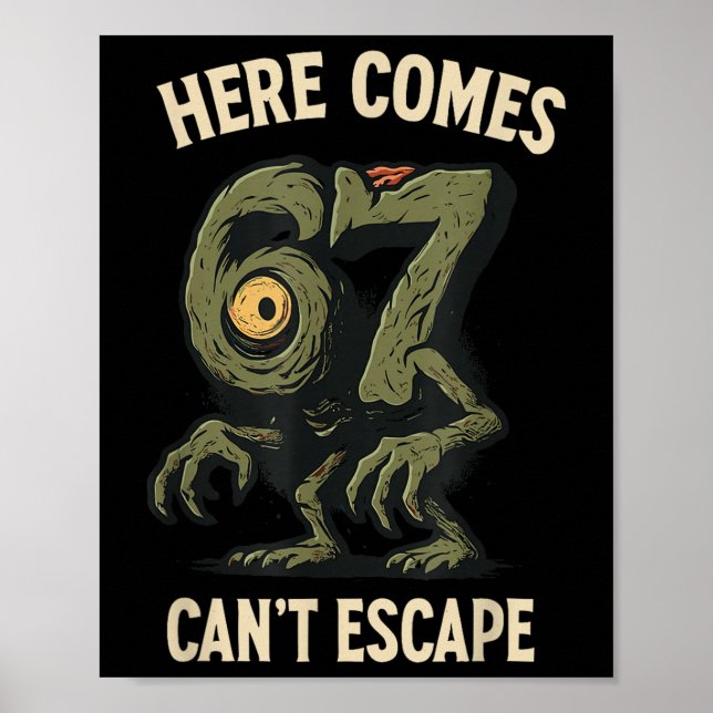 Cyclops Monster 6x7 Meme Spökar Nummer 67 Hallowee Poster (Framsidan)