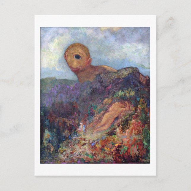 Cyclops, Redon, 1898-1900 Vykort (Framsida)