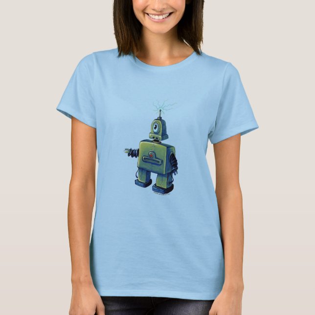 Cyclops Robot med statisk T-shirt (Framsida)