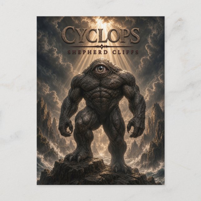 Cyclops Shepherd Cliffs Dark Cinema Vykort (Framsida)