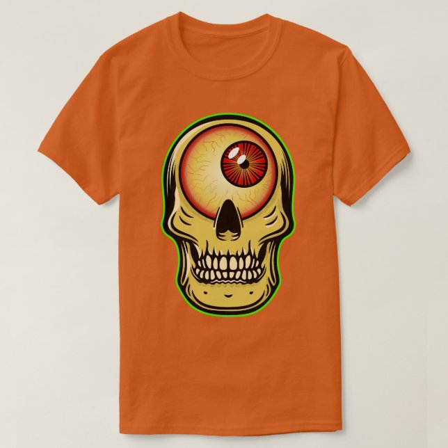 Cyclops Skull T Shirt (Design framsida)