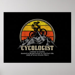 Cycolog Definition Funny Mountain Bike MTB Poster