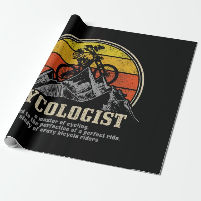 Cycolog Definition Funny Mountain Bike MTB Presentpapper (Utrullad)
