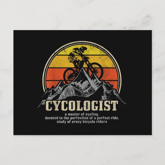Cycolog Definition Funny Mountain Bike MTB Vykort (Framsida)